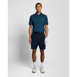 Lyle & Scott Striped Golf Polo Shirt - Mediterranea/Aquamarine