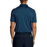Lyle & Scott Striped Golf Polo Shirt - Mediterranea/Aquamarine
