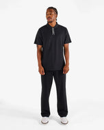 Malbon Block Placket Golf Polo Shirt - Svart