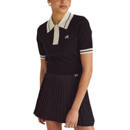 Malbon Mikayla stickad golfpikétröja för kvinnor - svart