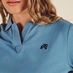 Malbon 女式 Kin Polo 衫 - Blue Shadow