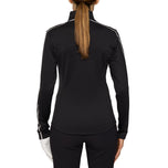 J.Lindeberg女子NEFE四分之一ZIP高尔夫中层 - 黑色