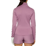 J.Lindeberg Women's Nefe Quarter Zip Golf Mid Layer - Mycket druva