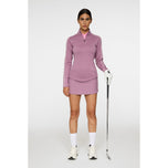 J.Lindeberg Women's Nefe Quarter Zip Golf Mid Layer - Mycket druva