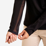 Nivo 女式 Leda 长袖小高领高尔夫衬衫 - 黑色