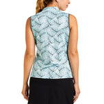 Nivo Dam Vivia ärmlös Mock Neck Golf Shirt - Aruba Blue