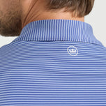 Peter Millar Bolt Performance Jersey Golf Polo Shirt - Sport Marinblå