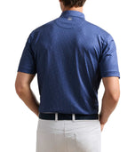Peter Millar In The Rough Performance Jersey Golf Polo Shirt - Sport Marinblå
