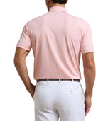 Peter Millar Jubilee Performance Jersey Stripe Golf Polo Shirt - Summer Apricot