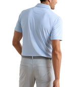 Peter Millar Mayfield Performance Jersey Golf Polo Shirt - Iris Mist