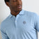Peter Millar Men's Cadenza Performance Golf Polo - Windy Blue/Seaflower