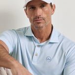 Peter Millar Men's Football Geo Performance Golf Polo - White