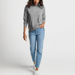 Peter Millar Women's Lava Wash Relaxed Golf Hoodie - British Grey