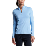 Peter Millar Kvinnor Lätt Crown Sun Golf Shirt - Cottage Blue