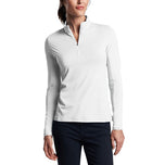 Peter Millar Women's Lightweight Crown Sun Golf Shirt - White