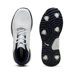 Puma Fusion Grip ST Spiked 高尔夫球鞋 - Puma 白色/Puma 银色/灰灰色