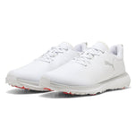 Puma Fusion Grip ST Spiked Golf Shoes - Puma White/Puma Silver/Ash Grey