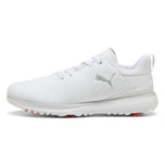Puma Fusion Grip ST Spiked Golf Shoes - Puma White/Puma Silver/Ash Grey