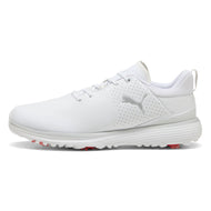 Puma Fusion Grip ST Spiked Golf Shoes - Puma White/Puma Silver/Ash Grey