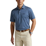 RLX Ralph Lauren Tryckt lättvikt Airflow Golf Polo Shirt - Raffinerad Navy Golf Buggy