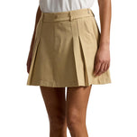 RLX Ralph Lauren Women's Pleated Twill Golf Skort - Classic Khaki