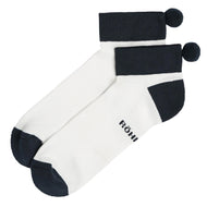 Rohnisch 女式 2 件装功能性 Pom Pom 袜子 - 海军蓝