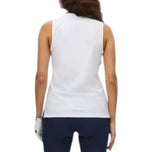 Rohnisch Women's Rib Sleeveless Golf Polo Shirt - White