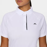J.Lindeberg Women's Tara Golf Polo Shirt - White