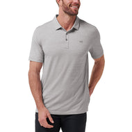 Travis Mathew Heater Pro Golf Polo Shirt - Heather Microchip