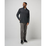 Travis Mathew Last Sunset Golf 1/4 Zip Mid -Layer - Heather Dark Grey