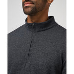 Travis Mathew Last Sunset Golf 1/4 Zip Mid -Layer - Heather Dark Grey
