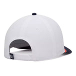 Under Armour Drive Mid Flag 高尔夫球帽 - 白色/午夜海军蓝
