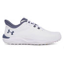 Under Armour Drive Pro Spikeless Golf Shoes - White/Metallic Gold/Grey