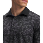 Under Armour Playoff 3.0 Printed Polo Golf Shirt - Black/Castlerock