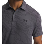 Under Armour Playoff 3 Print Golfpikétröja - kol/svart
