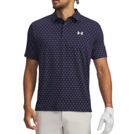 Under Armour Playoff 3 Tryck Golfpikétröja - Marin/vit