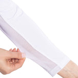 Golftini kvinnor säger ja långärmad golfpolo skjorta - vit/marinblå