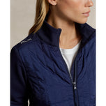 RLX Ralph Lauren Women's Cool Wool Hybrid Performance Full-Zip Jacket - French Navy