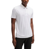 Boss Paddytech Stretch Jersey Polo Golf Shirt - White