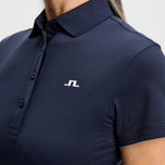 J.Lindeberg 女式 Bridge 高尔夫 Polo 衫 - JL 海军蓝