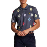 Lyle och Scott Polka Diamond Polo Golf Shirt - Navy