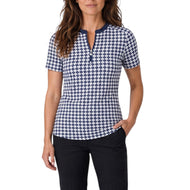 Nivo Women's Lynda Mock Neck Golf Shirt - Navy