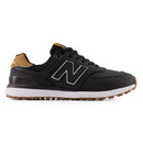 New Balance 574 Greens V2 Spikeless Wide (EE) Golf Shoes - Black/Gum