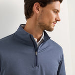 Peter Millar Perth Mélange Performance Quarter-Zip - Marinblå