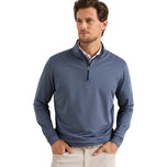 Peter Millar Perth Mélange Performance Quarter-Zip - Marinblå