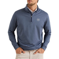 Peter Millar Perth Mélange Performance Quarter-Zip - Marinblå