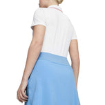 PUMA女子云水烟倾斜高尔夫球球衫 - 白色光芒/富豪蓝色