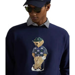 RLX Ralph Lauren Polo Bear Heavy Weight Terry Golf Crewneck - Raffinerad Marinblå