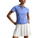 RLX Ralph Lauren 女式 Active Cable 1/4 拉链高尔夫 Polo 衫 - 蓝色雾色