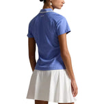 RLX Ralph Lauren 女式 Active Cable 1/4 拉链高尔夫 Polo 衫 - 蓝色雾色